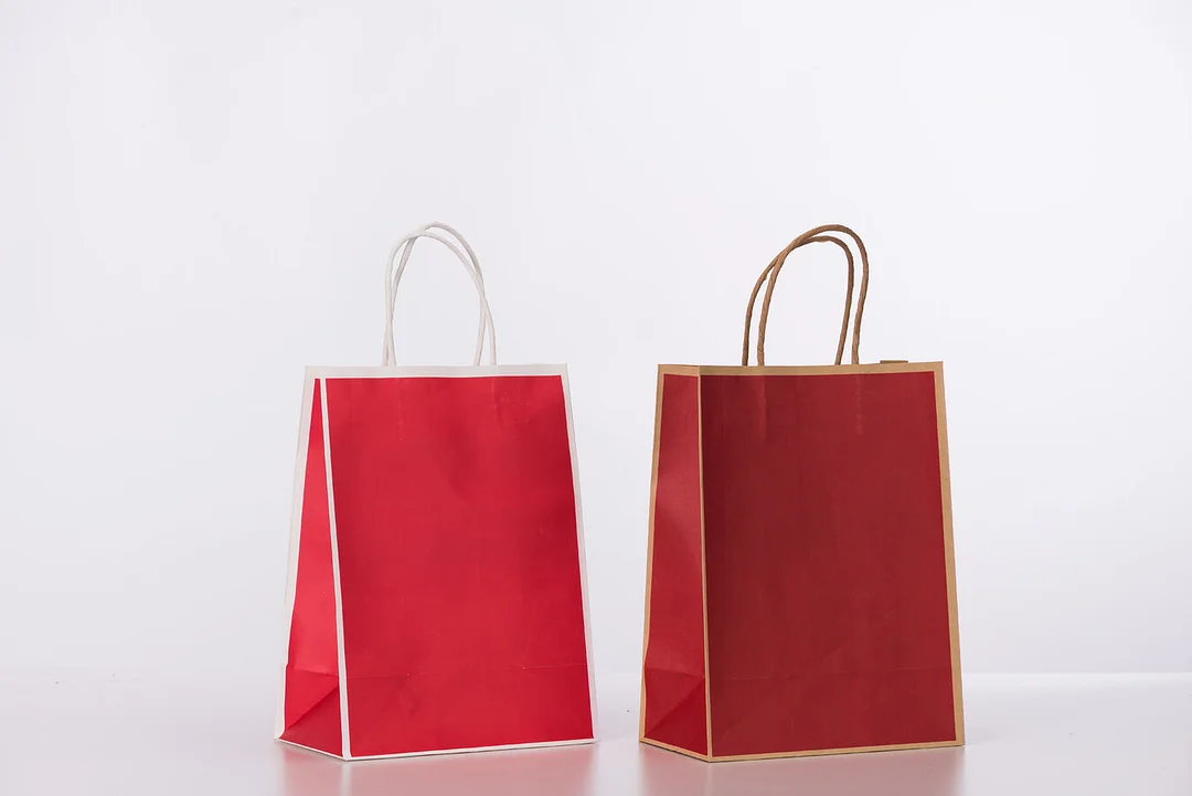 Red Paper Bags With Handles
