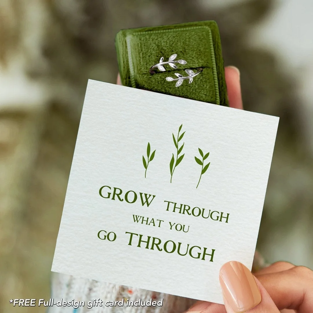 Grow Through What You Go Through Leaf Rings