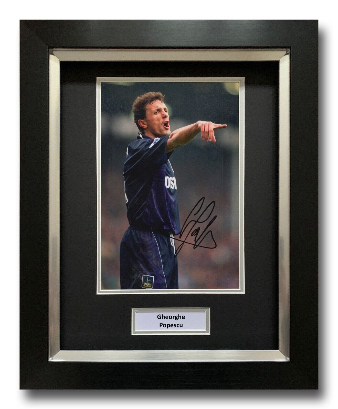 GHEORGHE POPESCU HAND SIGNED FRAMED Photo Poster painting DISPLAY - TOTTENHAM AUTOGRAPH.