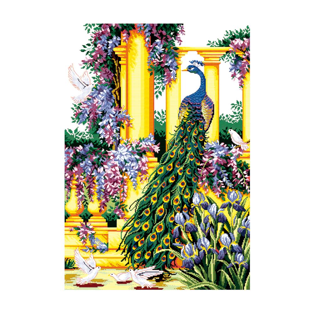 

Purple Peacock - 14CT Stamped Cross Stitch - 48*66cm, 501 Original