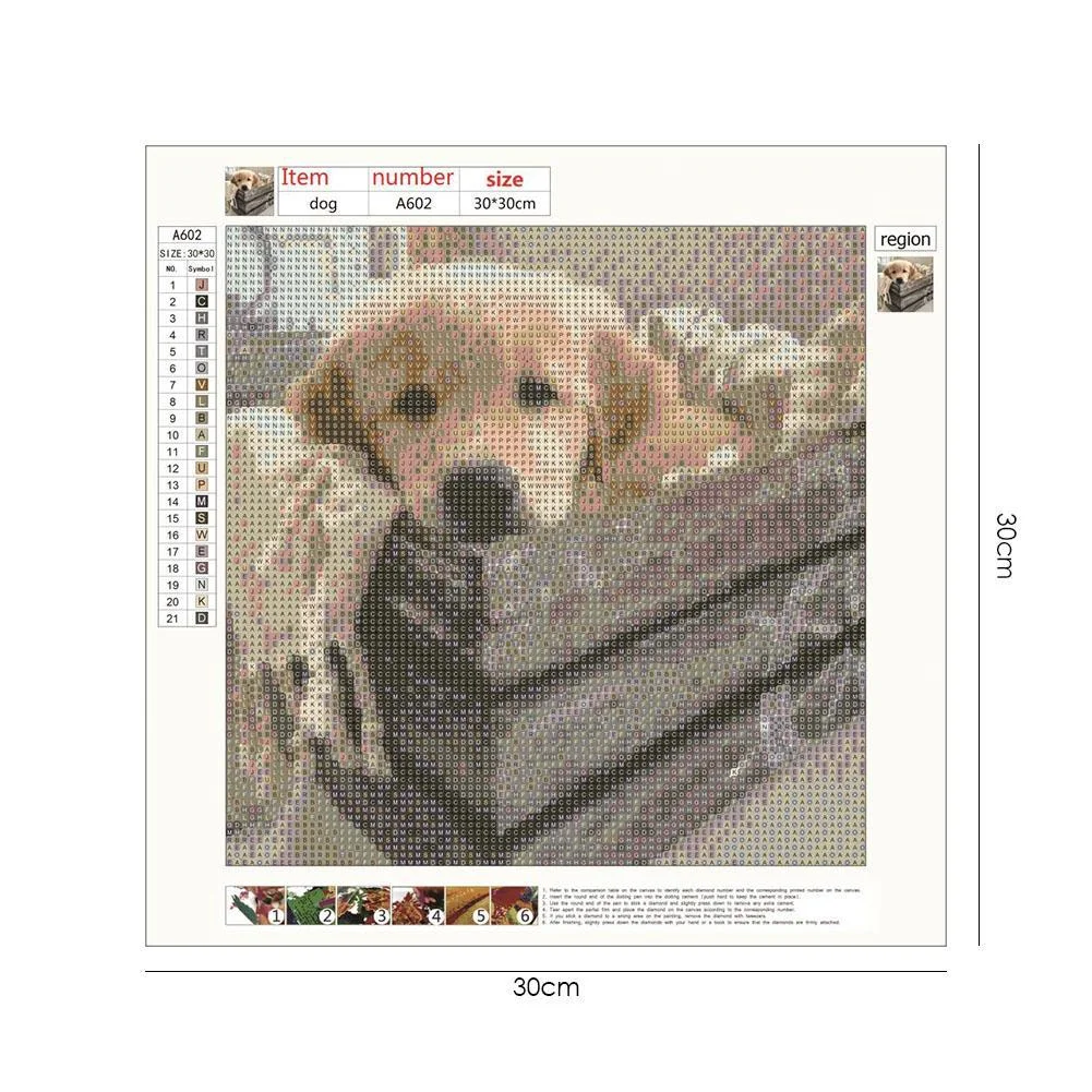 Diamond Painting - Full Round Drill - Lazy Dog(30*30cm)
