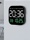 Digital Wall Clock LED Desk Alarm Clock Temperature/Date Display for Home Office
