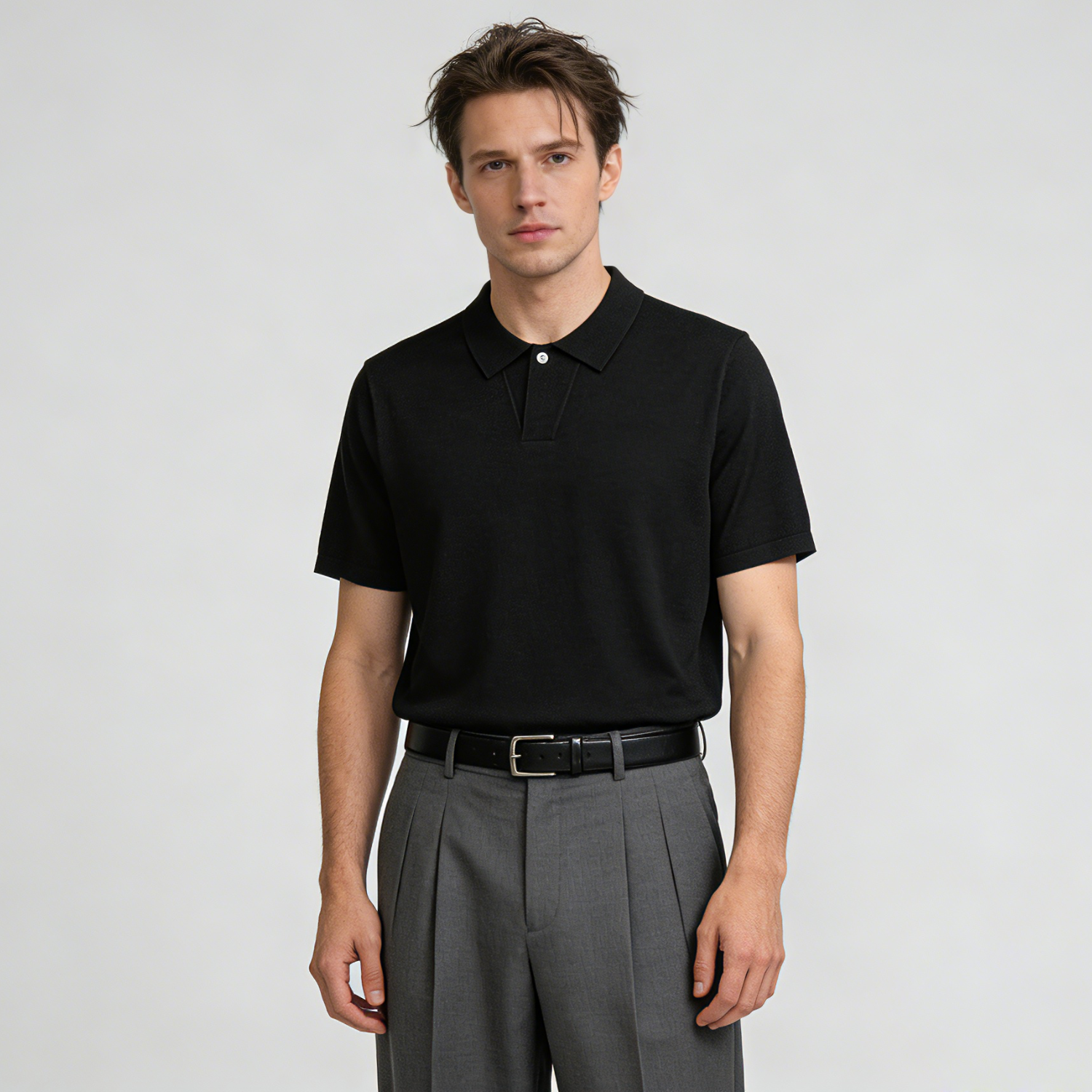 Men's Silk Cashmere Shirt Sweater Single Button | Spring Summer REAL SILK LIFE