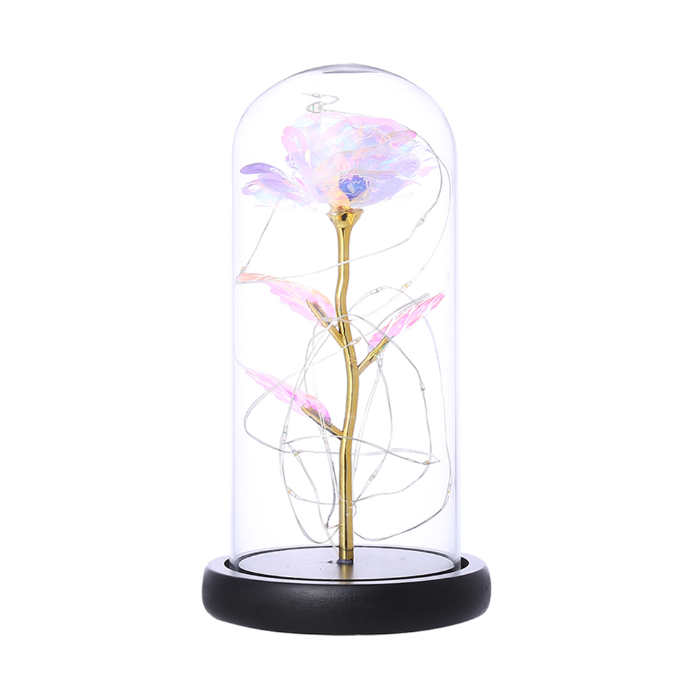 

Goldleaf Rose Dome Glass LED Light Wedding Valentine Day Christmas Present, Blue, 501 Original