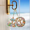 6Pcs Diamond Painting Double Sided Easter Cross Diamond Painting Art Keyring