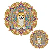 DIY Mandala Diamond Painting Refrigerator Magnet 360 Rotating Diamond Art Magnetic Refrigerator Sticker Double-Layer Rhinestone Refrigerators Stickers for Home Wall Kitchen Decoration