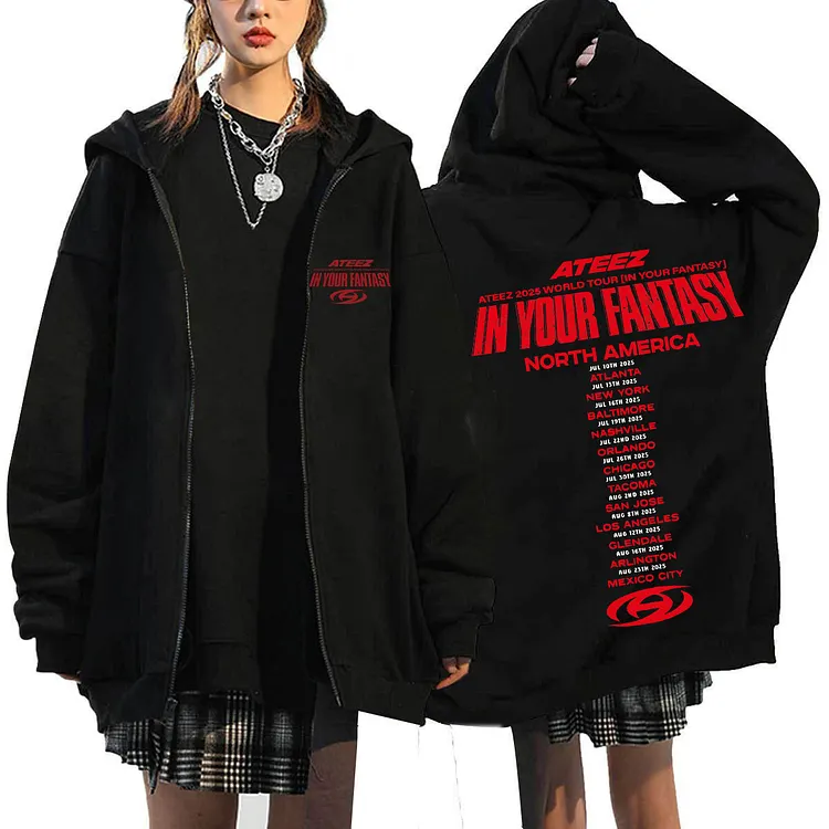 2025 ATEEZ IN YOUR Fantasy Creative Zip UP Hoodies