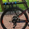 Bike Front Rear Basket Fold-Up Bicycle Cargo Rack Metal Wire Ebike Travel Basket