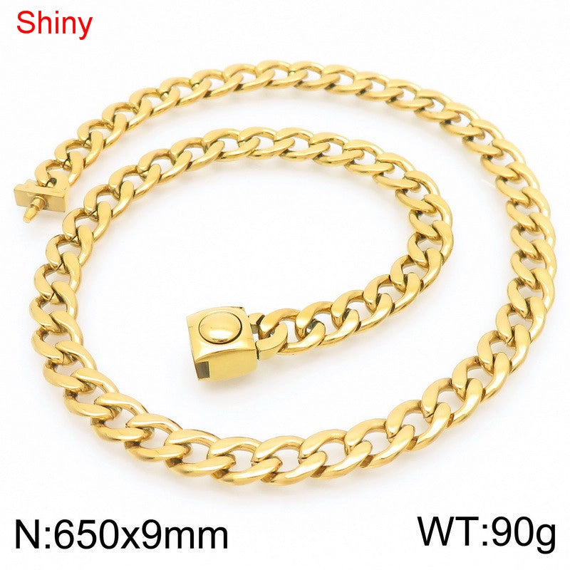 Stainless Steel NK Chain Bracelet Fashion Personality Titanium Steel Figaro Chain Necklace