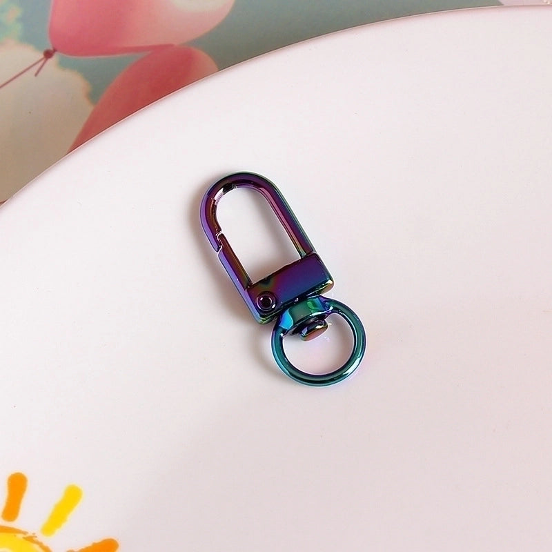 UV Colorful Metal Door Buckle Buckle Schoolbag Hanging Keychain DIY Handmade Jewelry Accessories Beaded Mobile Phone Chain Material