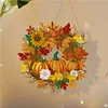 Diamond Painting Thanksgiving Pumpkin Wreath Pendant