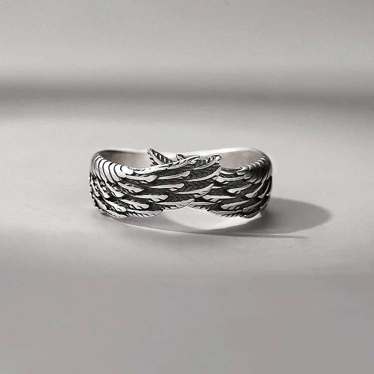 For Granddaughter - This guardian angel will always keep you safe WING RING