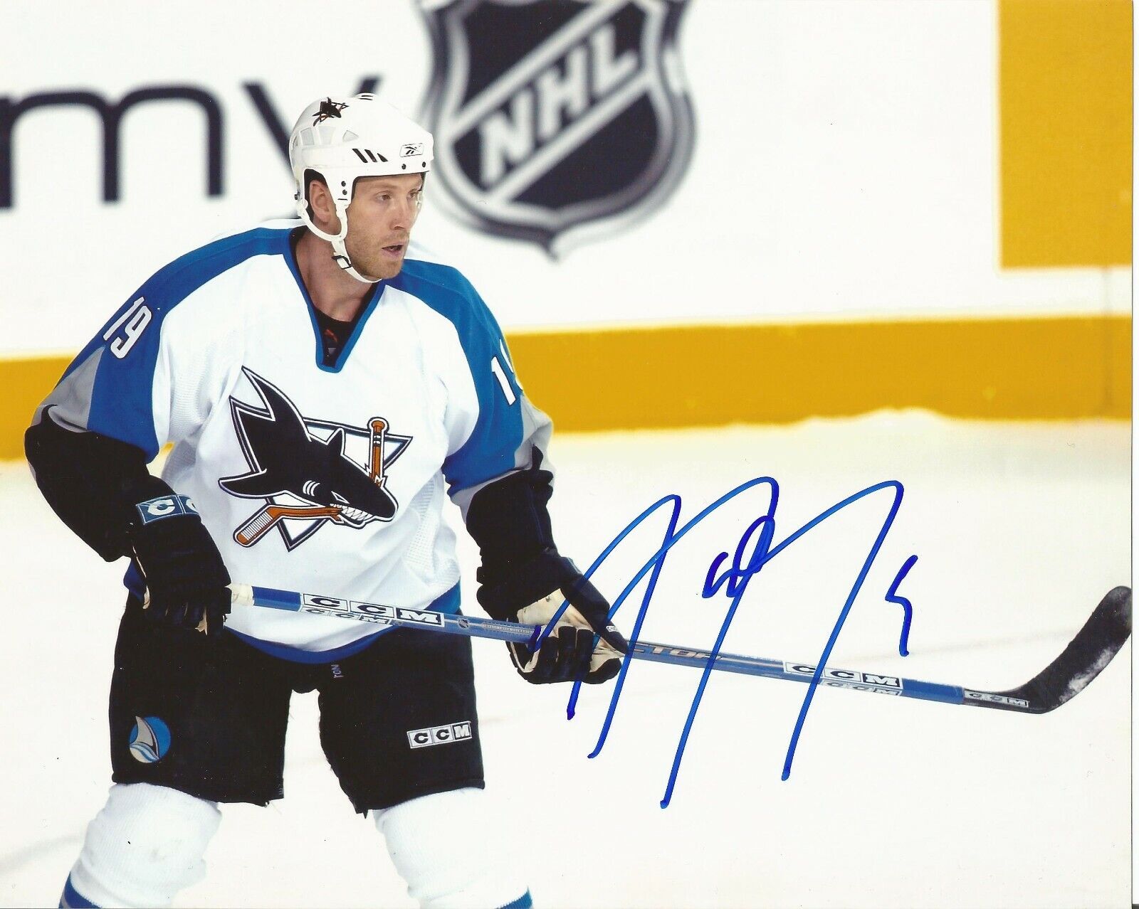 JOE THORNTON SIGNED SAN JOSE SHARKS 8x10 Photo Poster painting with w/COA