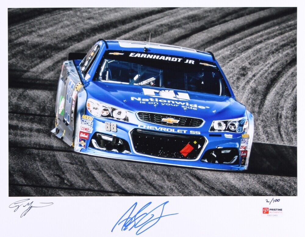 Alex Bowman & Corey Grapevine Signed NASCAR #88 LE 11x14 Photo Poster painting PACOA Autographed