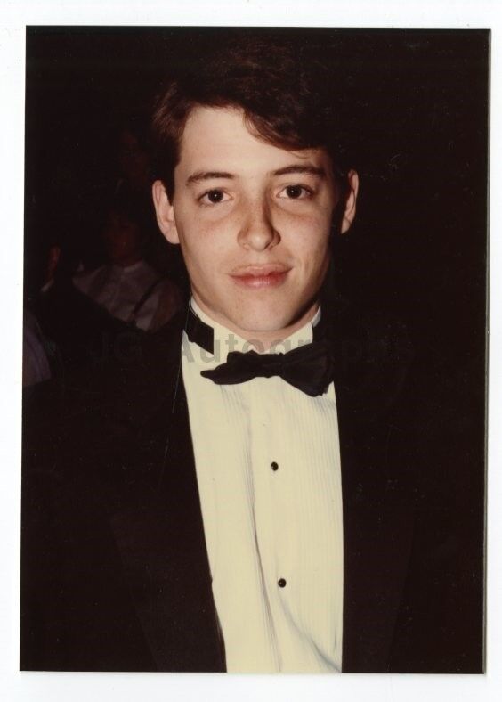 Matthew Broderick - Vintage Candid Photo Poster painting by Peter Warrack from 1983 Tony Awards