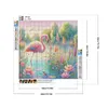 Flamingo Stream-Full Round Diamond Painting 40*40CM