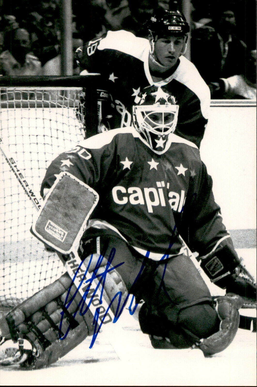 Clint Malarchuk SIGNED autographed 4x6 Photo Poster painting WASHINGTON CAPITALS #2