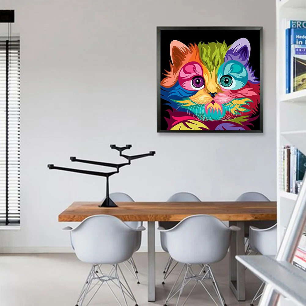Full Round Diamond Painting 30*30cm - Cat