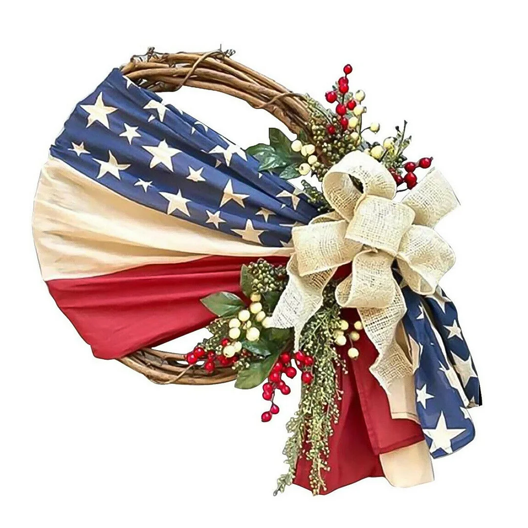 American Independence Day Flag Wreath Home Decor