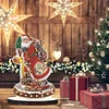 Diamond Painting Wooden Christmas Desktop Ornament Santa