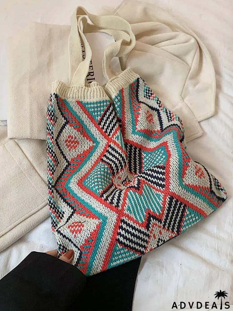Geometric Graphic Shopper Bag