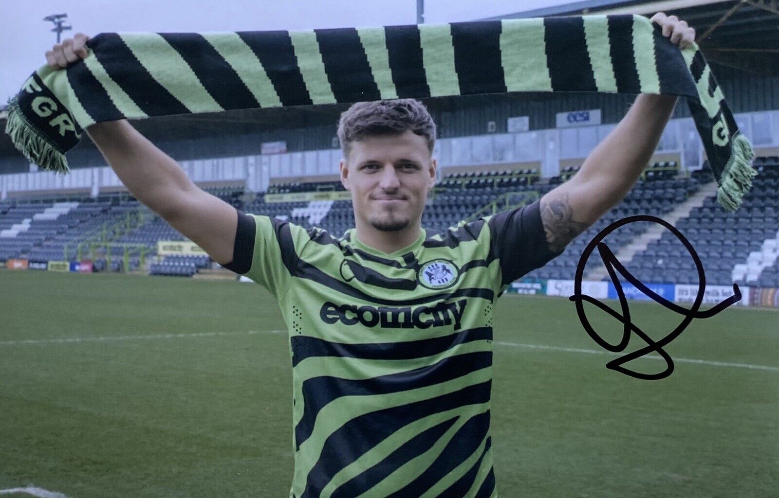 Joshua March Genuine Hand Signed Forest Green Rovers 6X4 Photo Poster painting 2