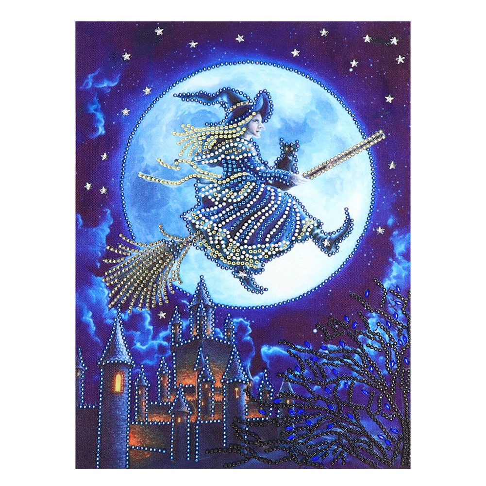 

30*40CM - Round Drill Diamond Painting - Witch, 501 Original