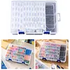 64 Double Buckle Large Clear Bead Organizer Box with Compartments Plastic Storage Boxes Set with Stickers Multifunctional Diamond Painting Storage Containers for Diamonds Seeds Beads Nail Rhinestones