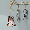 6Pcs Hunde doppelseitig - 5d DIY Handwerk Schlüsselanhänger