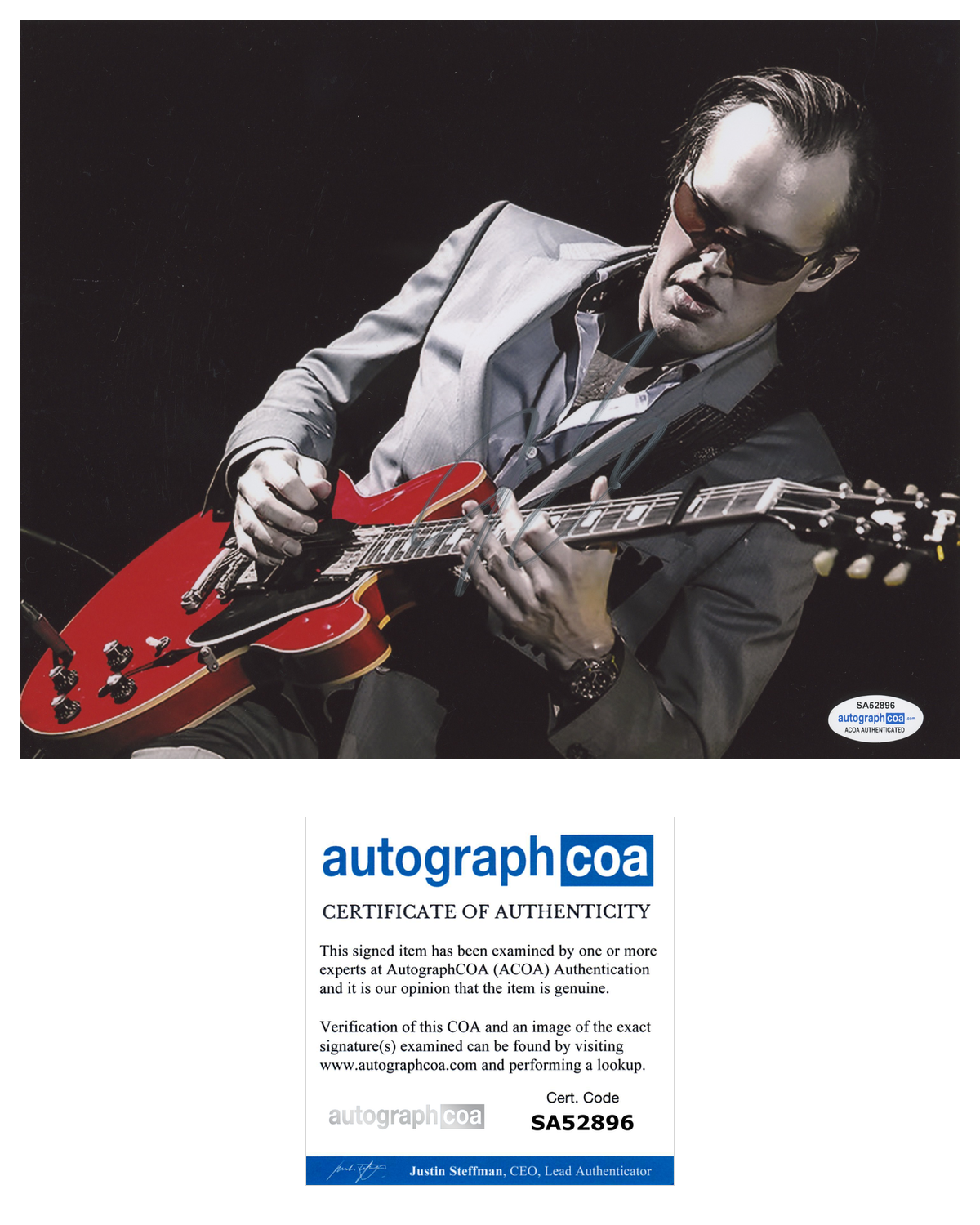 Joe Bonamassa Signed Autographed 8x10 Photo Poster painting Blues Rock Guitarist COA ACOA