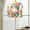 DIY Mothers Day Flower Gnome Diamond Painting Single-sided Hanging Pendant