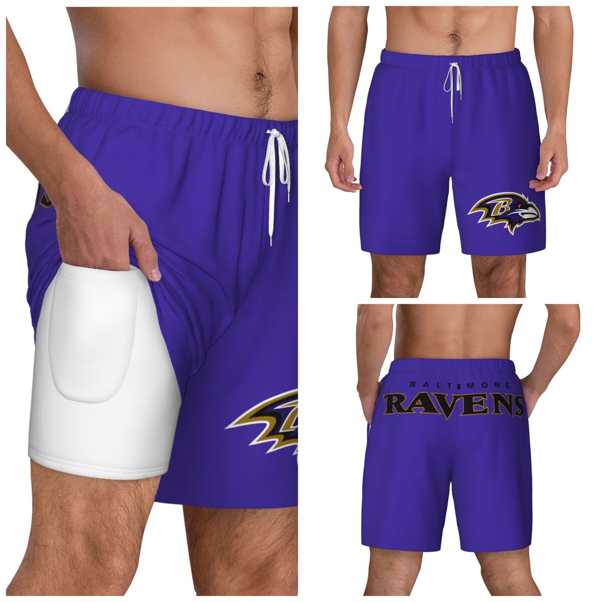 Baltimore Ravens Men's Swim Shorts