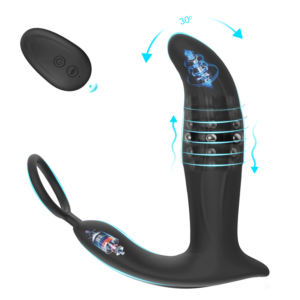 3-in-1 Wiggling Thrusting & Vibrating Prostate Massager Rosetoy Official