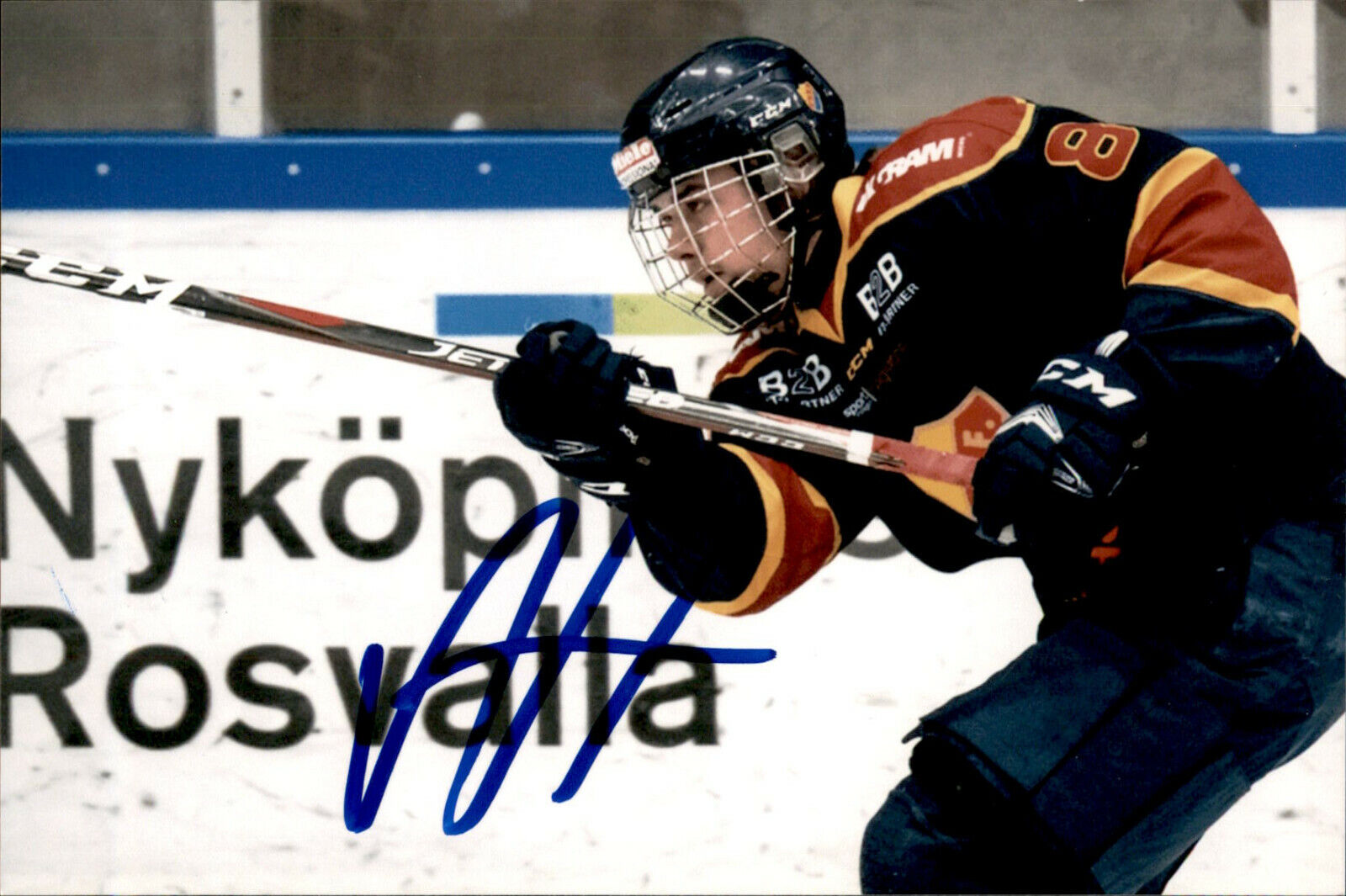 Alexander Holtz SIGNED 4x6 Photo Poster painting SWEDEN DJURGARDENS IF / NEW JERSEY DEVILS #5