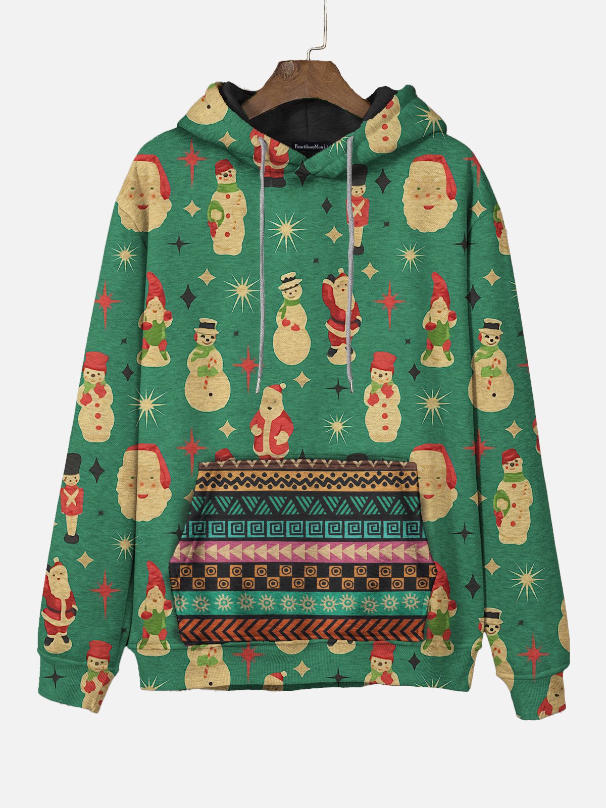 Men's Plus Size Creative Printed Christmas Hoodies PLUSCLOTHESMAN