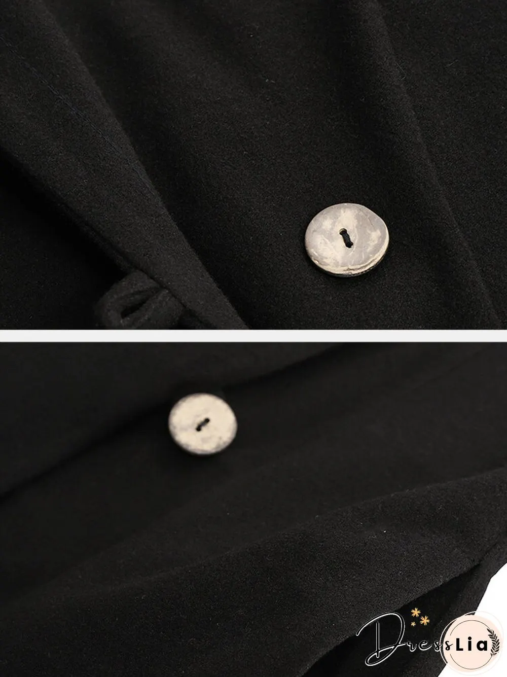 Solid Color Long Sleeves Hooded Warm Coat With Pocket For Women