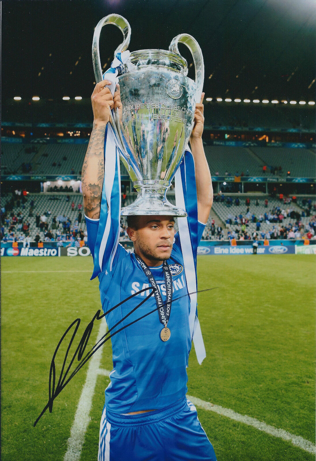 Ryan BERTRAND Signed Autograph 12x8 Photo Poster painting AFTAL COA Chelsea Champions League