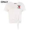 ONLY Brand 2018 NEW bottom hem lacing fruits printing female T-shirts |118101594
