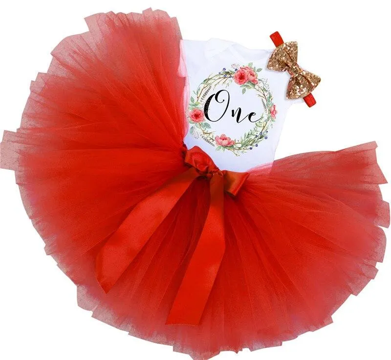 Baby Girls One Year Old Birthday Party Baptism Dress Toddler Newborn 1st Christening Gown Outfits Infant Clothing Sets Christmas