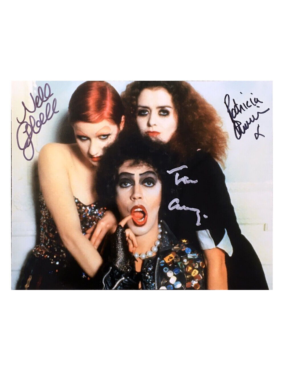 10x8 Rocky Horror Picture Show Print Signed by Curry, Quinn & Campbell 100% COA