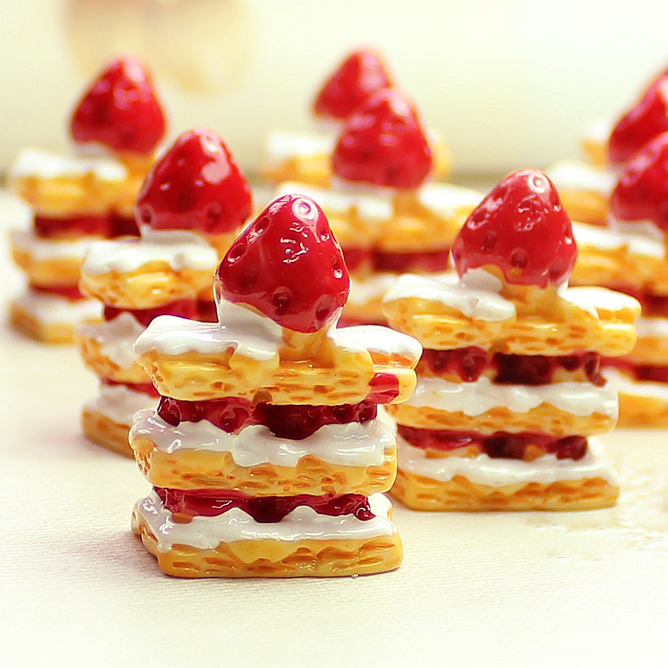 Mini Strawberry Napoleon Cake Charms