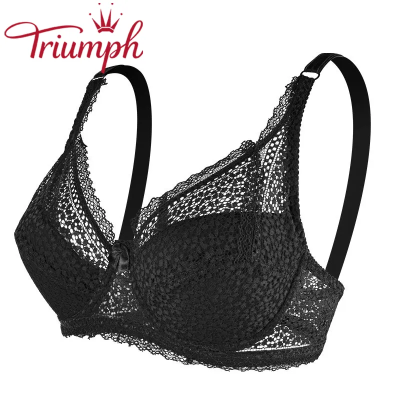 Triumph - Seksowny biustonosz push up wykonany z haftowanej koronki[M-6XL]