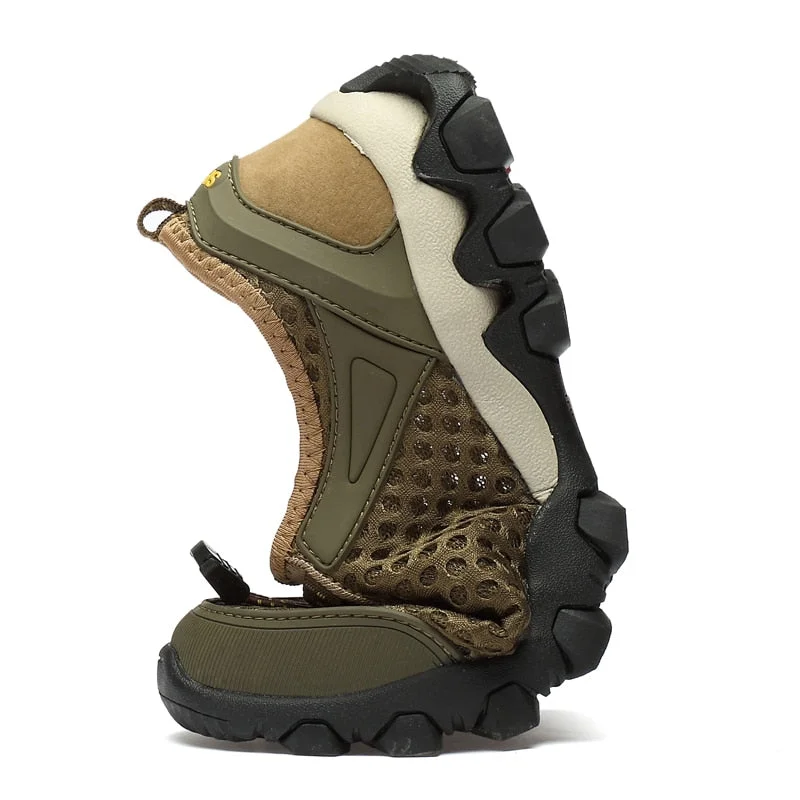 school supplies  New Trekking Mountain Shoes Men Outdoor Athletic Shoes Wearable Sports Upstream Shoes For Man Light Elastic Band Trainers