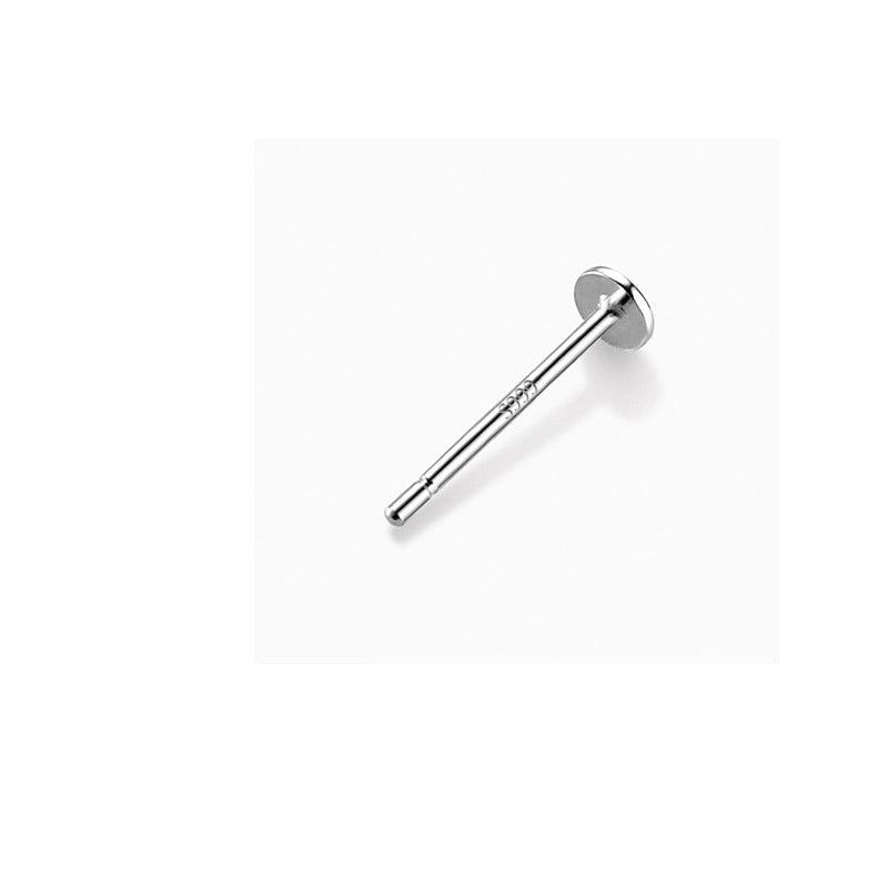 1 Pair 925 Sterling Silver Solid Color Ear Studs