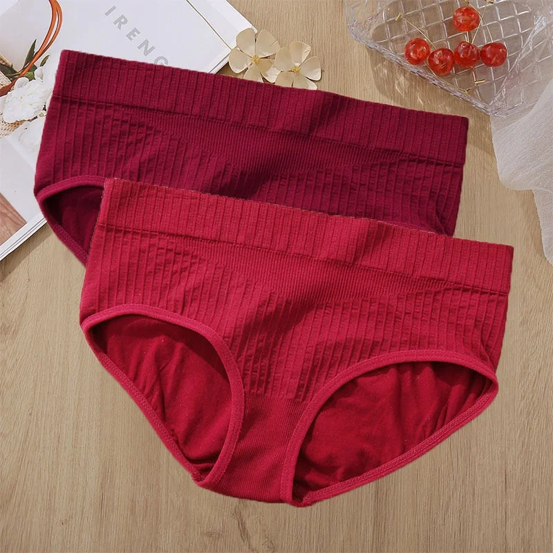 2PCS Panties Set Bodyshaper Panties Women's Underwear Sexy Briefs Female Underpants Seamless Pantys Intimates Lingerie 8 Colors
