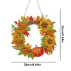 DIY Acrylic Special Shaped Diamond Painting Fall Wreath Ornament Hanging Kit