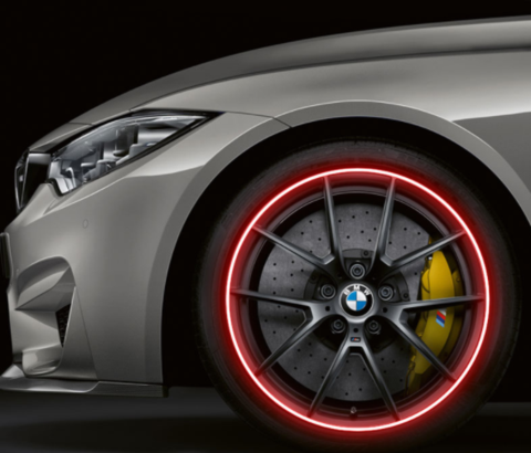Reflective sticker on wheel hub（16PCS）