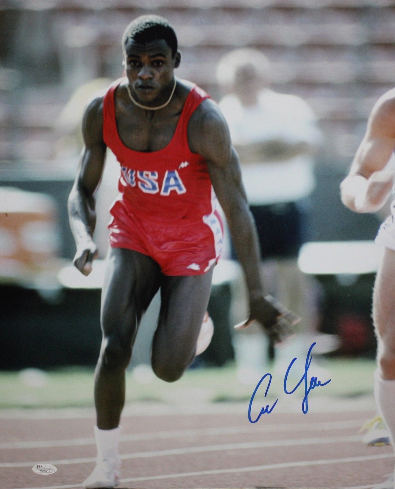 Carl Lewis Autographed 16x20 Vertical Front View Photo Poster painting- JSA W Authenticated