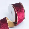 Velvet Golden Wire 5 / 6.3cm x 5 yards Christmas Gift Wrapping Ribbon
