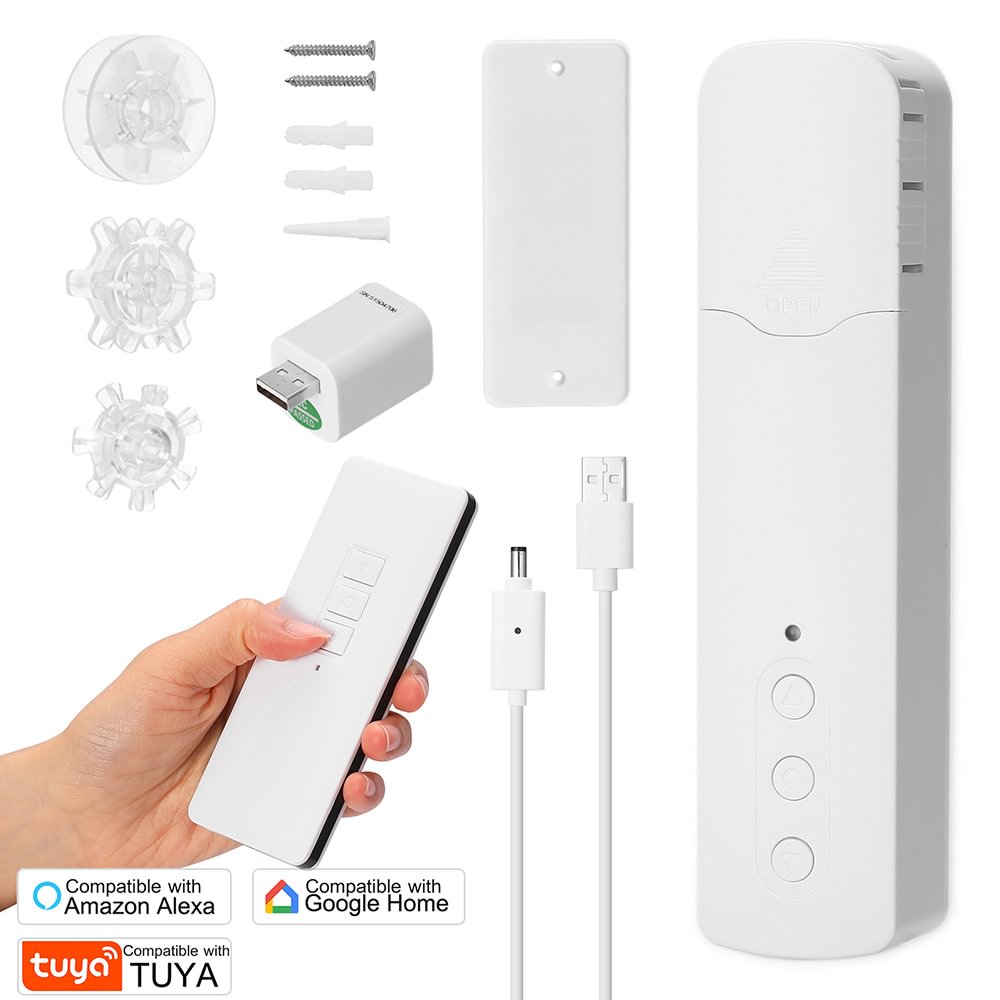 Electric Bead Roller Blind Motor Graffiti Smart _ Zigbee Lithium Battery Version Draw Cord Smart _ Electric Curtain RSH-MC11-Zigbee Deutsche Aktionsprodukte Full Strike Gmbh